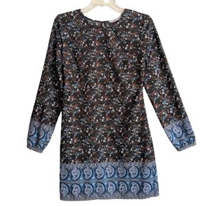 Abercrombie & Fitch Boho Paisley Floral Long Sleeve Dress